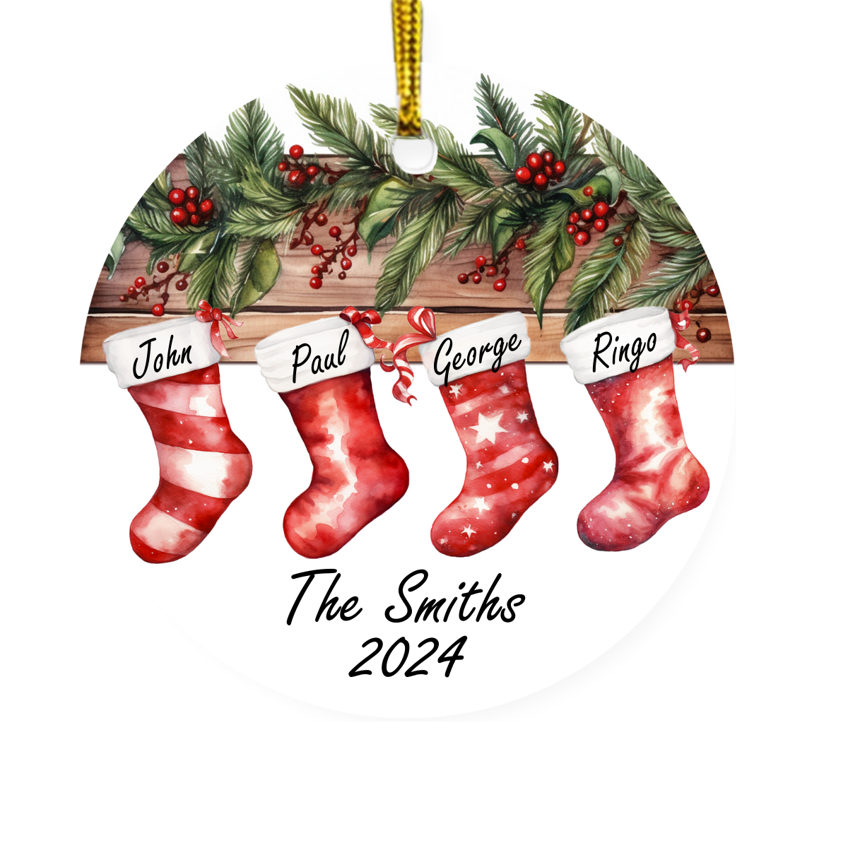 Family stocking 2025 bauble