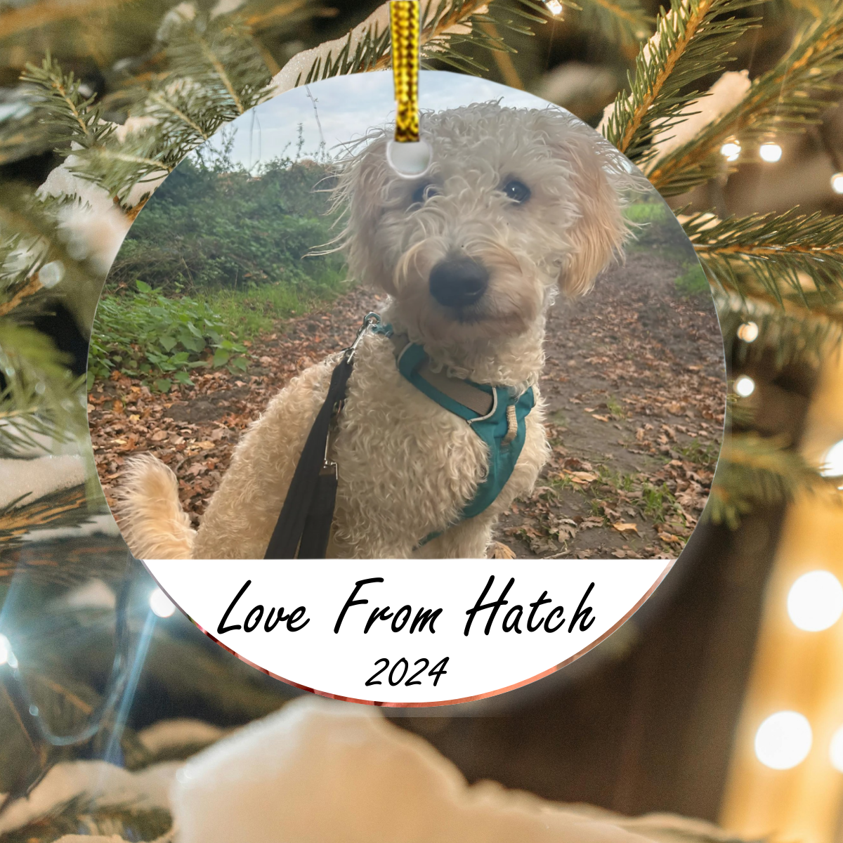 Photo with text bauble